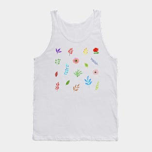 Watercolor floral sticker pack Tank Top